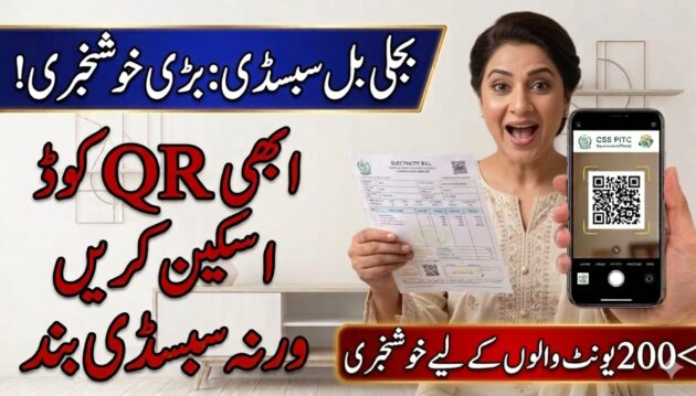 Electricity Bill Subsidy With QR Code Online
